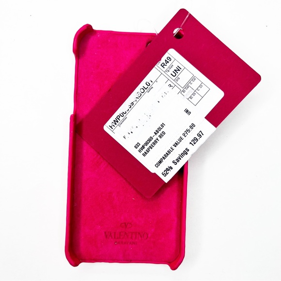 Valentino IPhone 5 Studded Raspberry Red Phone Case - Picture 2 of 2